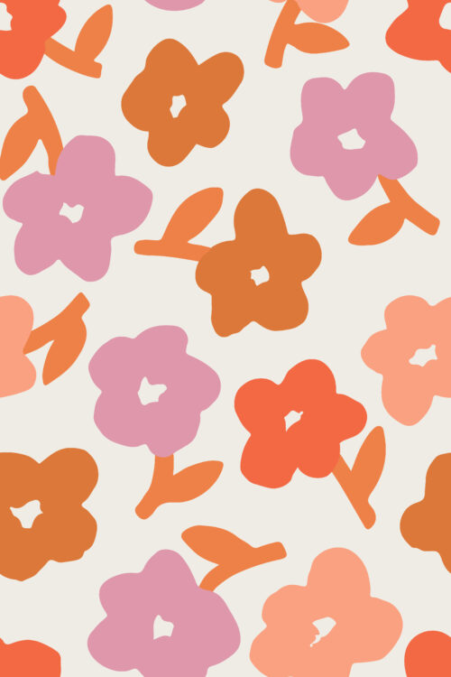 Little Valentine - Daisy Stems on Vanilla