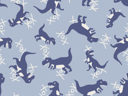 Little Valentine - Hugs and Kisses Dinos in Blues