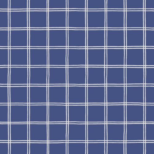 Little Valentine - Minimal Grid in Ultramarine Blue