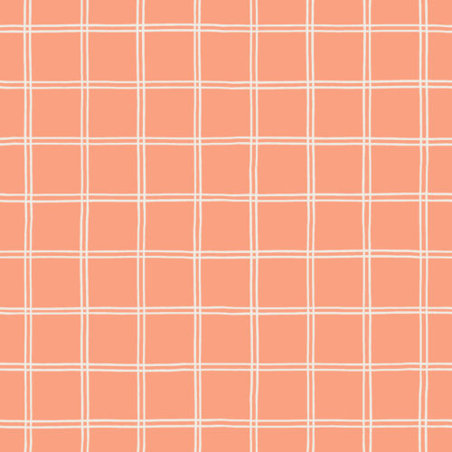 Little Valentine - Minimal Grid on Coral Pink