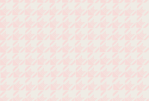 Little Valentine - Striped Houndstooth in Pink Quartz