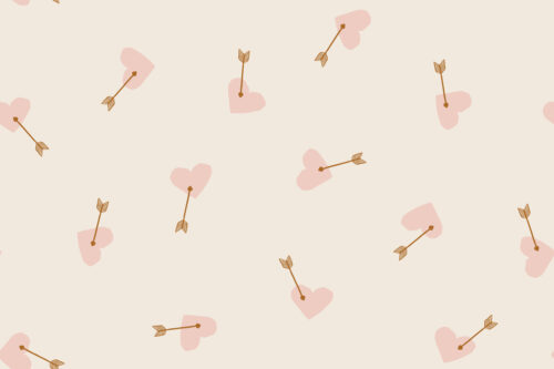 Loveable - Cupids Arrow Hearts in Light Pink