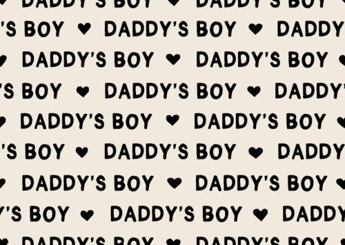 Loveable - Daddys Boy Valentine's Day Typography