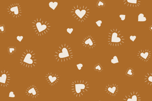 Loveable - Heart Bursts on Boho Brown