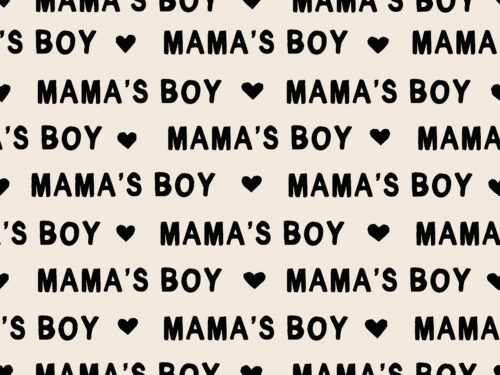 Loveable - Mamas Boy Valentine's Day Typography
