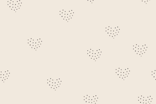 Loveable - Minimalist hearts in black peppercorn