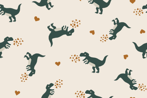Loveable - Tossed Valentines Dinosaurs on Bone