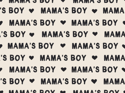 Loveable - valentines-day-fabric-mama-s-boy-text