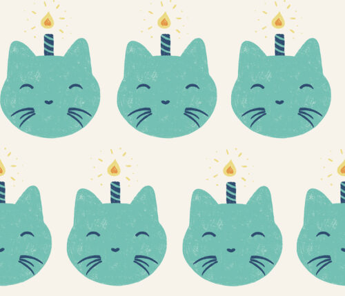 Cat Candles Cascade Teal