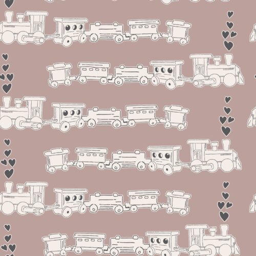Wooden Train in Mauve