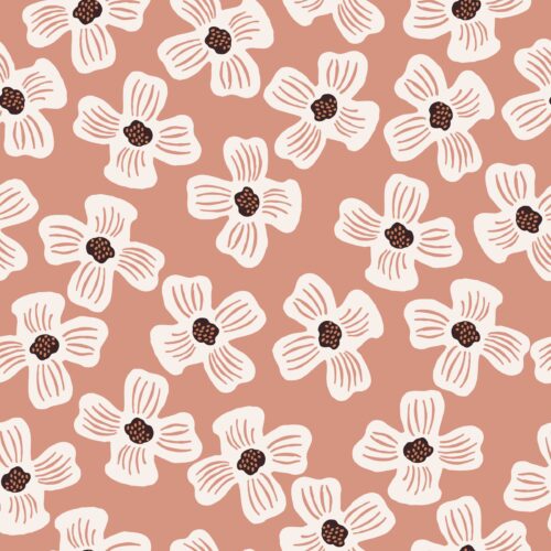 Ivory Petals in Peach