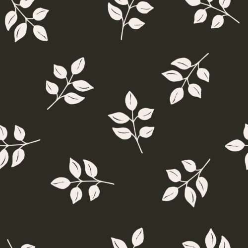 Vintage Greenery in Black