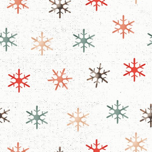 Watercolor Snowflakes Snow White