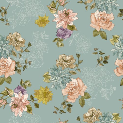 Dahlia Rose in Dusty Blue