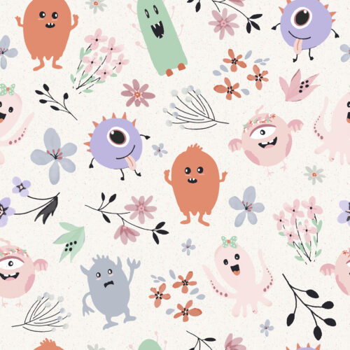 Garden Monsters Pastel in Cloud Large Scale