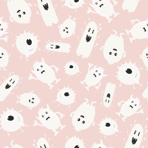 Ghost Monsters in Baby Pink