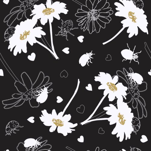Lovebug Blooms in Black