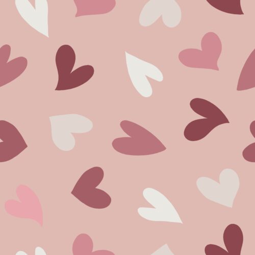 Hearts in Peachy Pink