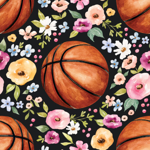 Melody Basketball Floral Black