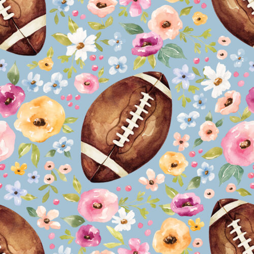 Melody Football Floral Blue