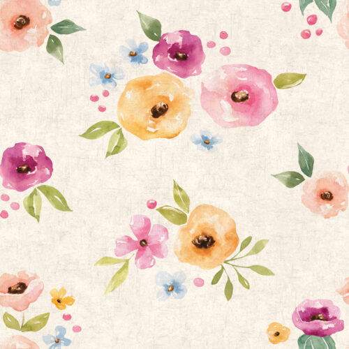 Melody SimpleFloral Cream Textured