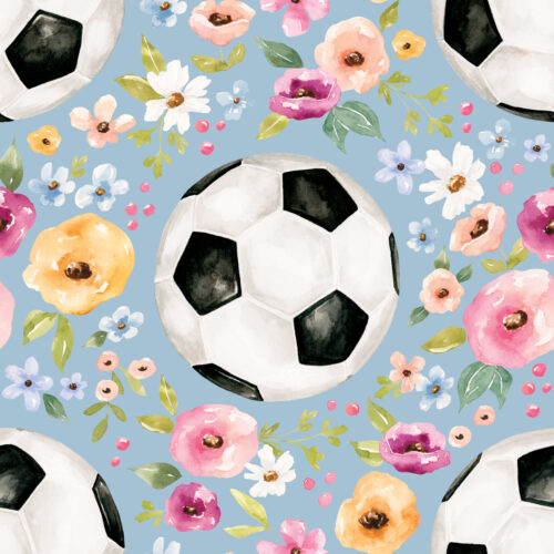 Melody Soccer Floral Blue