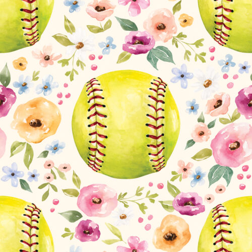 Melody Softball Floral Cream