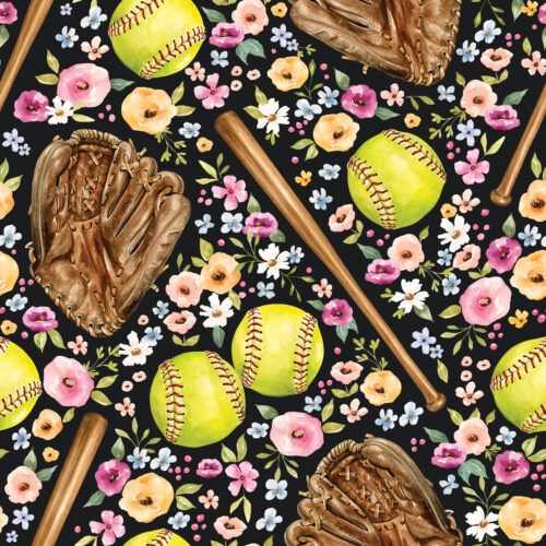Melody SoftballGame Floral Black