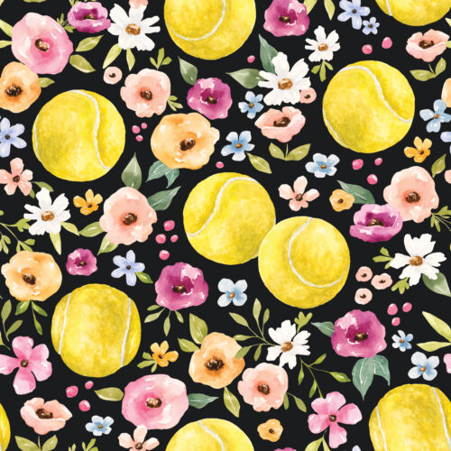 Melody Tennis Floral Black