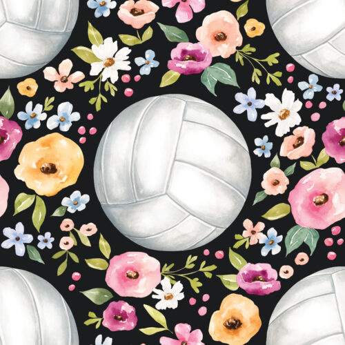 Melody Volleyball Floral Black