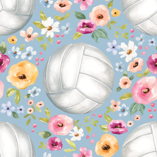 Melody Volleyball Floral Blue