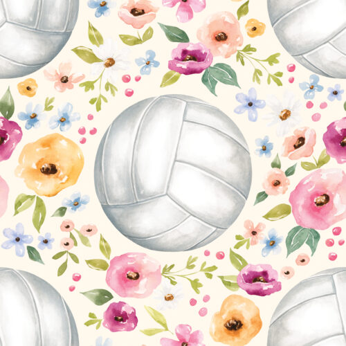 Melody Volleyball Floral Cream