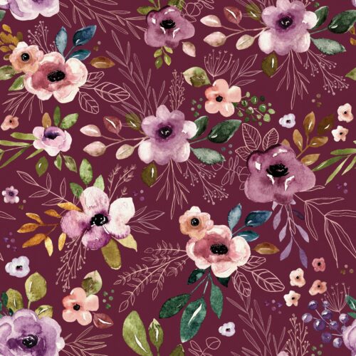 Autumn Amethyst Bohofloral Merlot