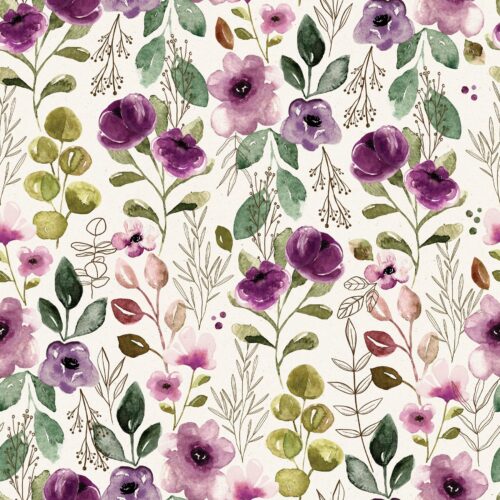 Autumn Amethyst Floralcurtain