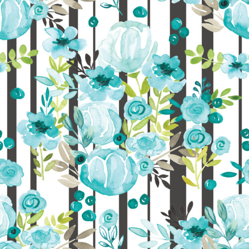 BellaBlue FloralStripe
