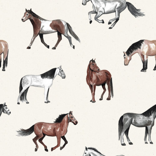 Horses TexturedCream