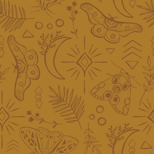 Callisto Moon Celestial Moth Gold