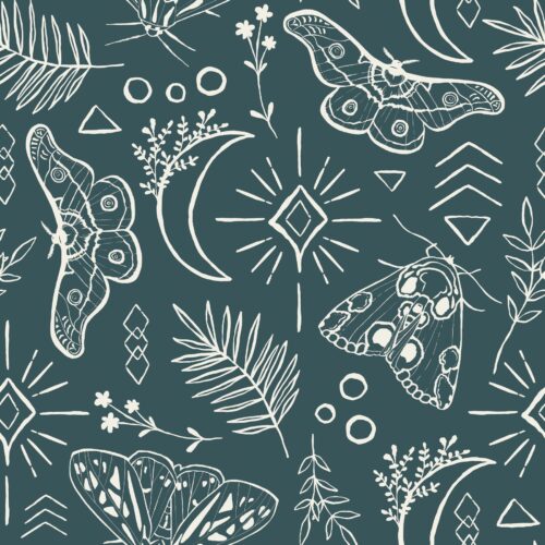 Callisto Moon Celestial Moths Darkblue