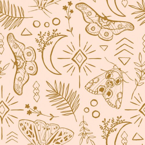 Callisto Moon Celestial Moths Pinkgold