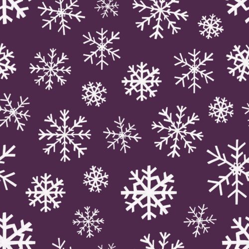 Dinosaur Christmas Snowflakes Darkpurple