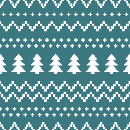 Dinosaur Christmas Sweater Blue