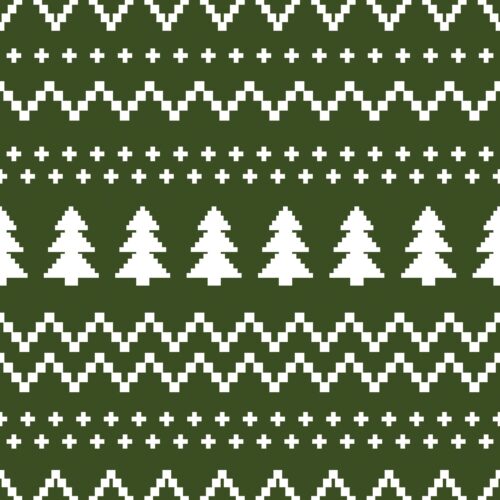 Dinosaur Christmas Sweater Green