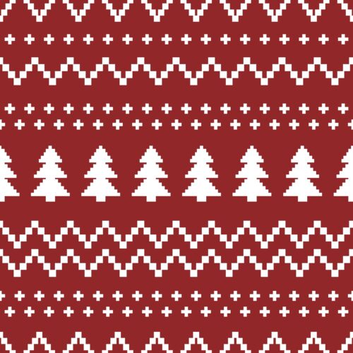 Dinosaur Christmas Sweater Red