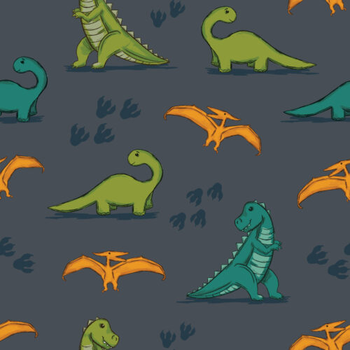 12x12 Dinosaurs Blue