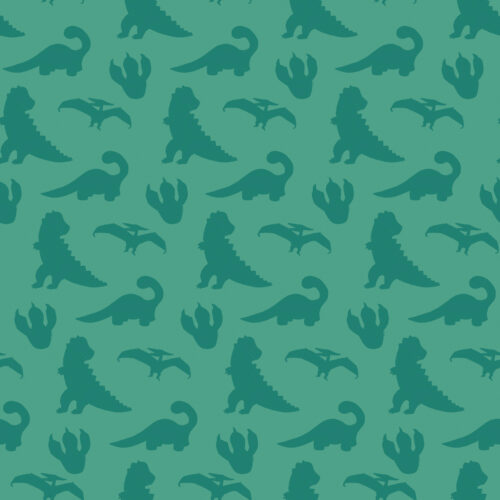 12x12 DinoSilhouette Teal
