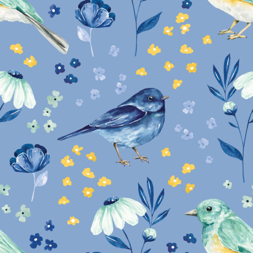 BlueBird Floral Blue