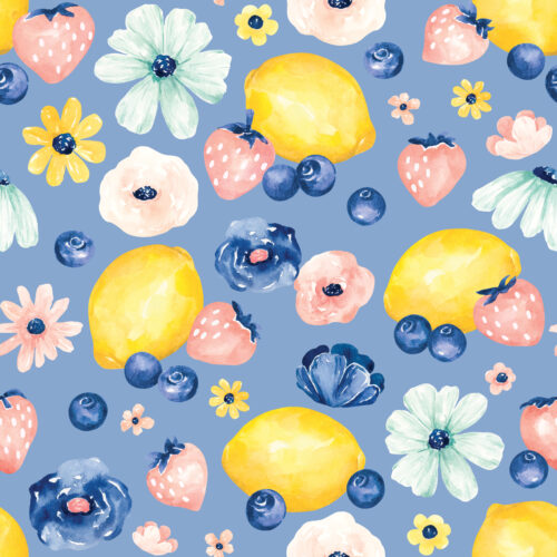 LemonBerry Floral Periwinkle