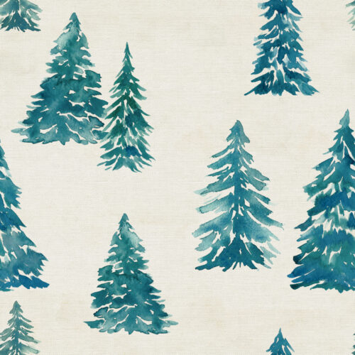 FrmhsCmasBurlap CmasTrees Blue