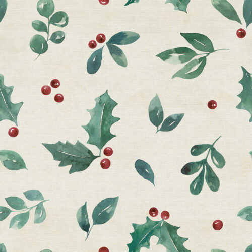 FrmhsCmasBurlap HollyBerries Minimalist