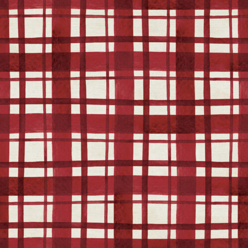 FrmhsCmasBurlap Plaid Red